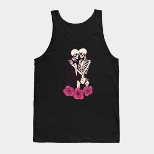 Preppy Skeleton, valentines day, pink skull Tank Top